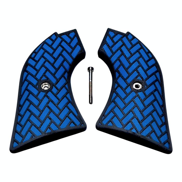 Blue & Black Weave Printed Heritage Rough Rider Grips