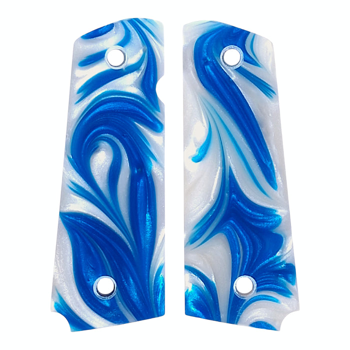 Blue & White Pearl 1911 Grips (Full Size)