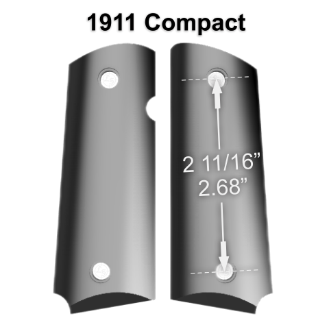 White & Black Tritessel Printed 1911 Grips (Compact)