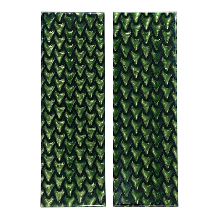 Green & Black Dragon Scale Patterned Pearl Scale Sets