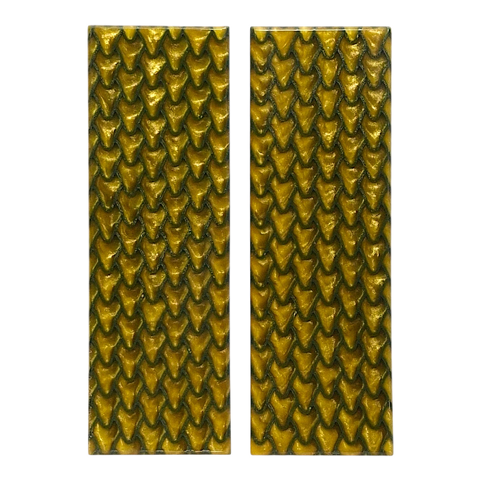 Gold & OD Green Dragon Scale Patterned Pearl Scale Sets