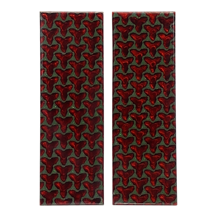 Red & OD Green Fusion Patterned Pearl Scale Sets