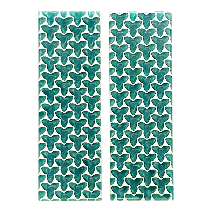 Turquoise & White Fusion Patterned Pearl Scale Sets