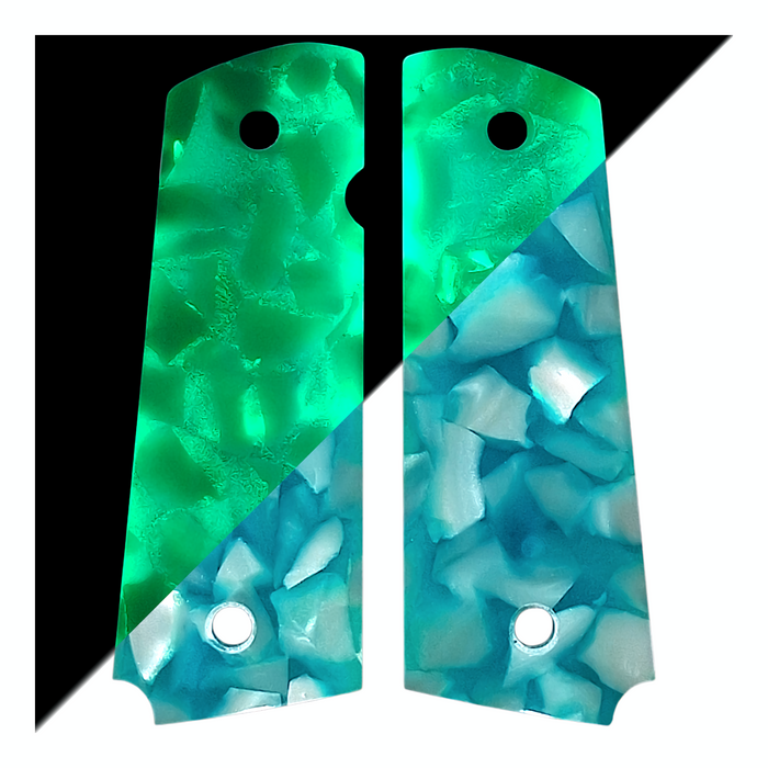 Glacier Glow Terrazzo Pearl 1911 Grips (Full Size)
