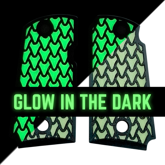 Glow in the Dark Dragon Scale Printed Kimber Micro 9 Grips