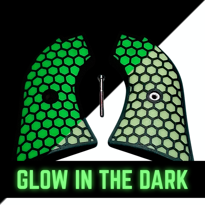 Glow in the Dark & Black Honeycomb Printed Heritage Rough Rider Grips