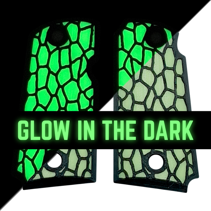 Glow in the Dark Reptile Printed Kimber Micro 9 Grips