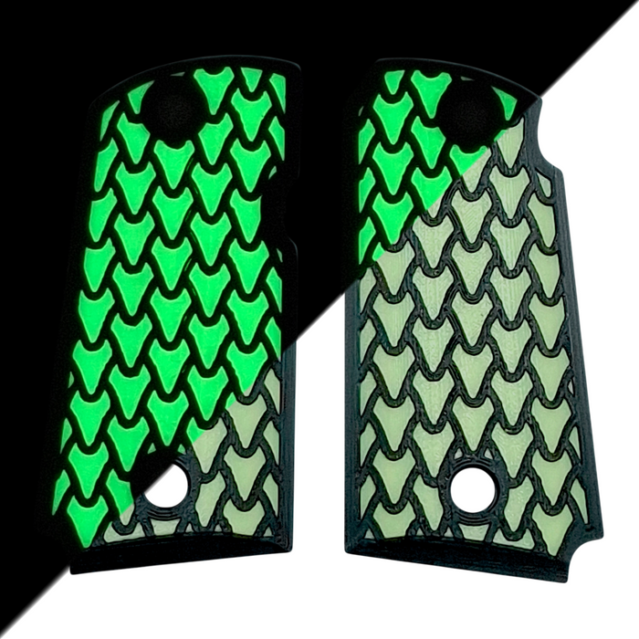 Glow in the Dark Dragon Scale Printed Kimber Micro 9 Grips