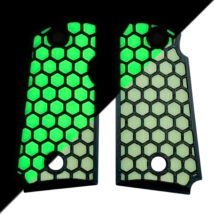 Glow in the Dark Honeycomb Printed Kimber Micro 9 Grips