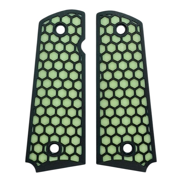 Glow in the Dark Honeycomb Printed 1911 Grips (Full Size)