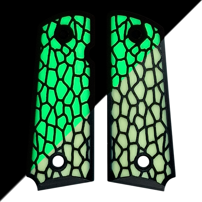 Glow in the Dark Reptile Printed 1911 Grips (Compact)