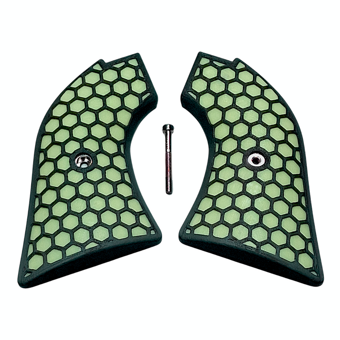 Glow in the Dark & Black Honeycomb Printed Heritage Rough Rider Grips