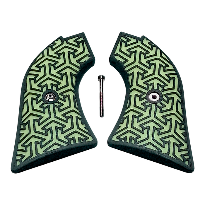 Glow in the Dark & Black Tritessel Printed Heritage Rough Rider Grips