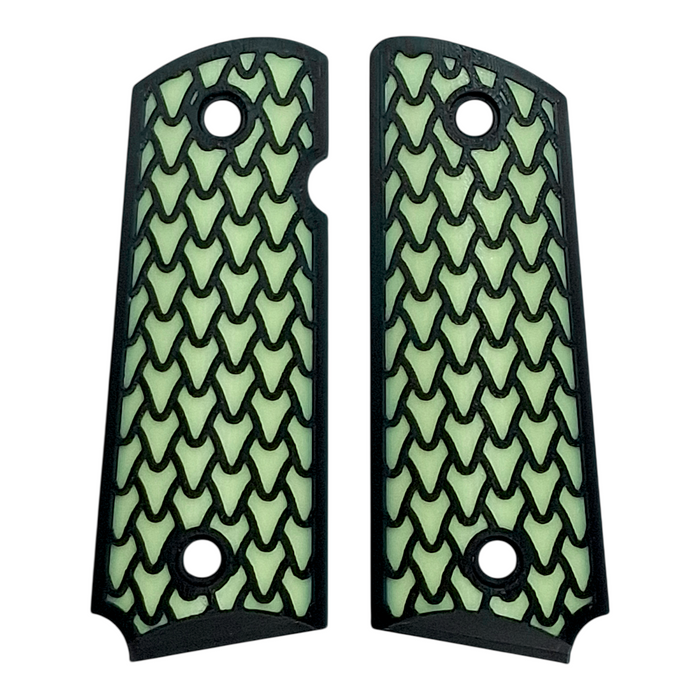 Glow in the Dark Dragon Scale Printed 1911 Grips (Compact)