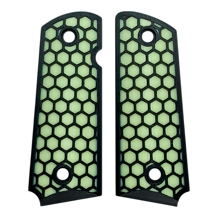 Glow in the Dark Honeycomb Printed 1911 Grips (Compact)