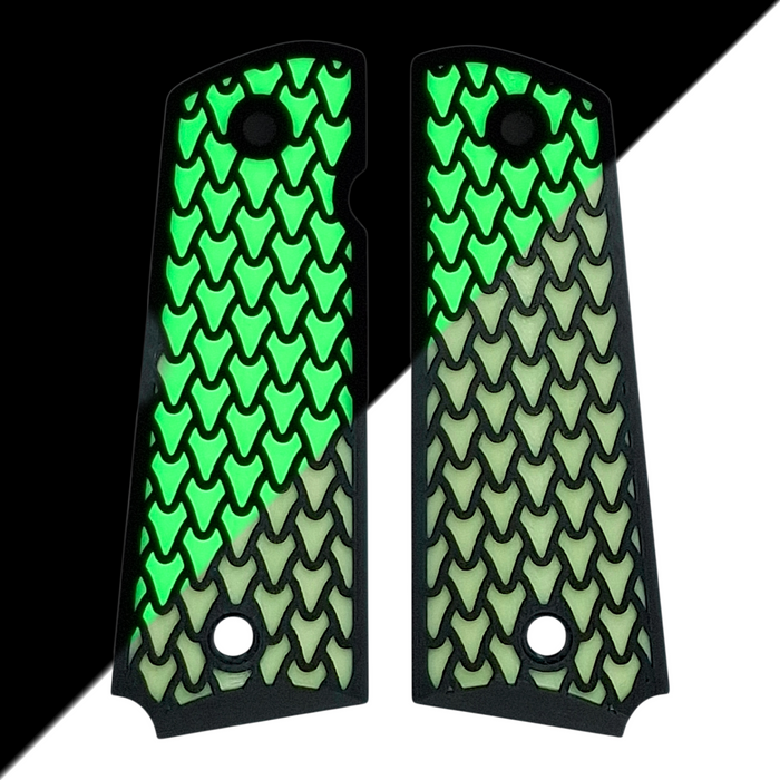 Glow in the Dark Dragon Scale Printed 1911 Grips (Full Size)