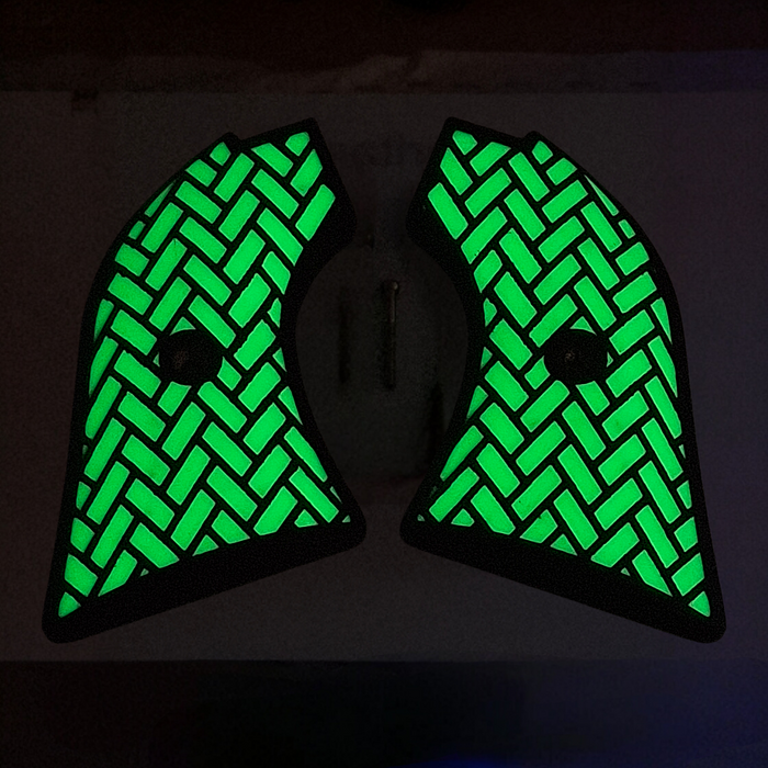 Glow in the Dark & Black Weave Printed Heritage Rough Rider Grips