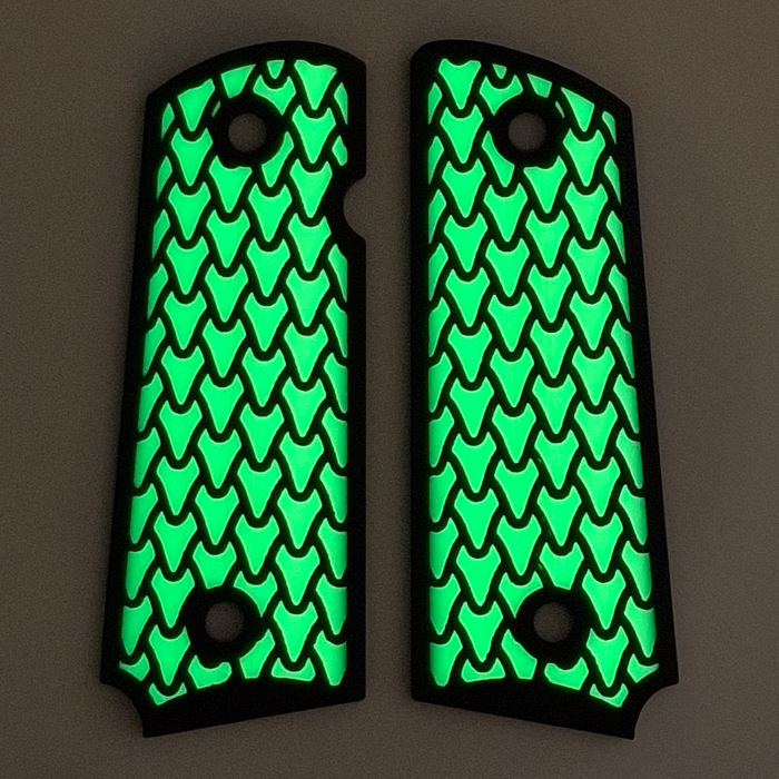 Glow in the Dark Dragon Scale Printed 1911 Grips (Compact)