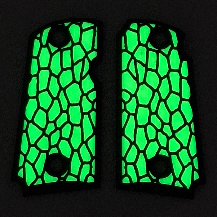 Glow in the Dark Reptile Printed Kimber Micro 9 Grips