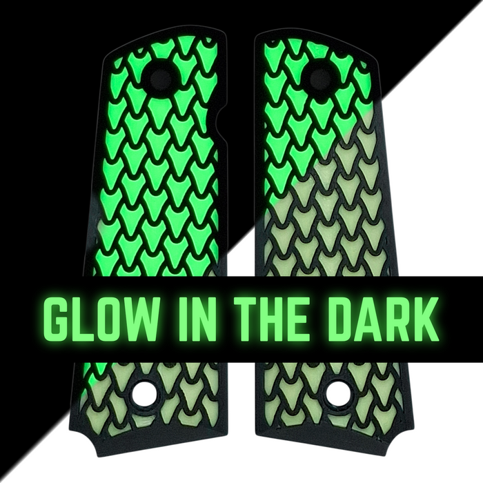 Glow in the Dark Dragon Scale Printed 1911 Grips (Full Size)
