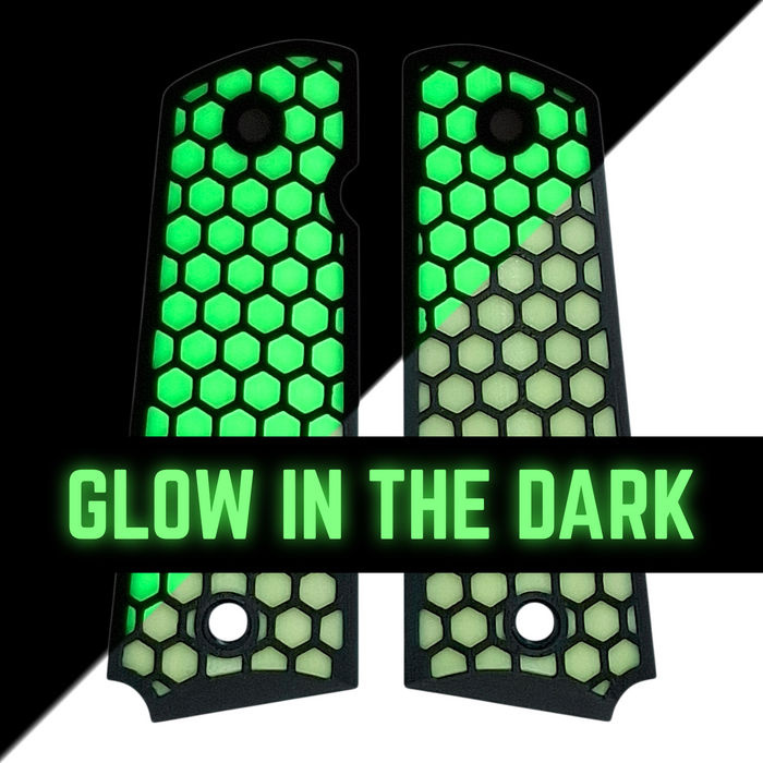 Glow in the Dark Honeycomb Printed 1911 Grips (Full Size)