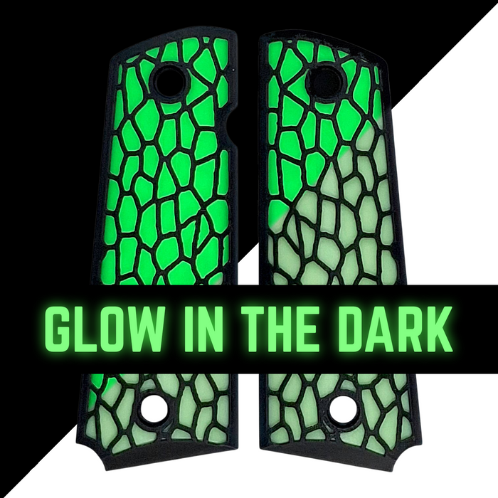 Glow in the Dark Reptile Printed 1911 Grips (Full Size)
