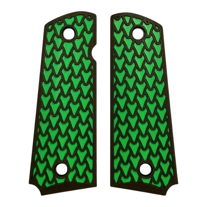 Green & Black Dragon Scale Printed 1911 Grips (Full Size)