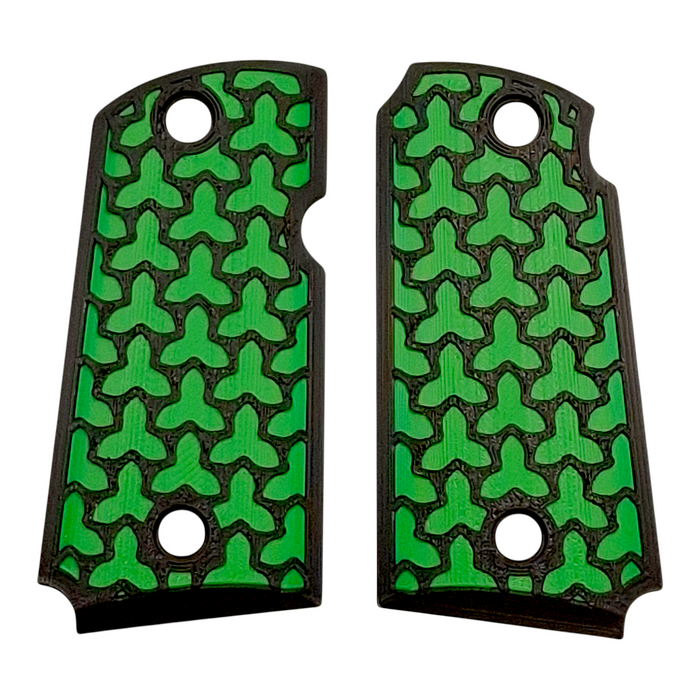 Green & Black Fusion Printed Kimber Micro 9 Grips