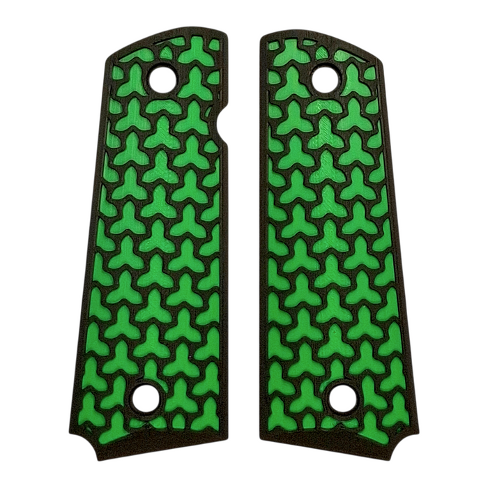 Green & Black Fusion Printed 1911 Grips (Full Size)