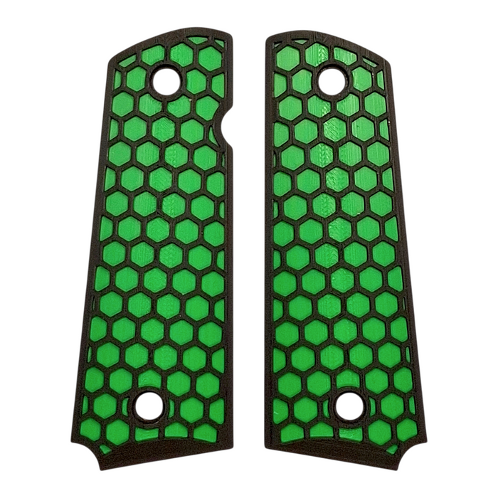 Green & Black Honeycomb Printed 1911 Grips (Full Size)