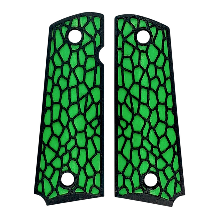 Green & Black Reptile Printed 1911 Grips (Full Size)