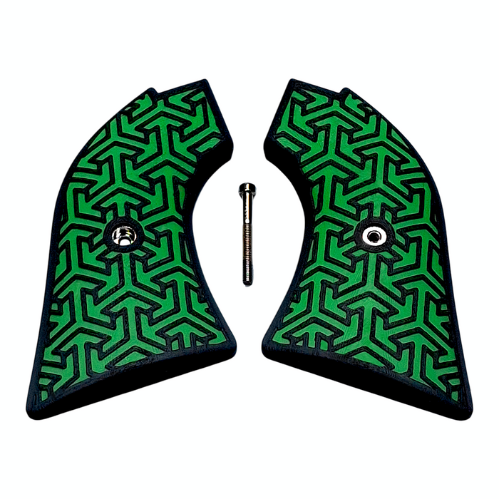 Green & Black Tritessel Printed Heritage Rough Rider Grips
