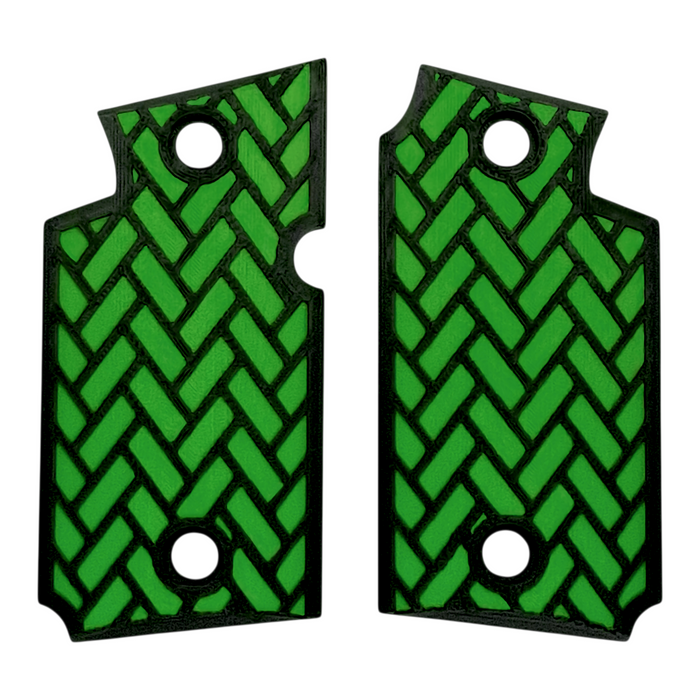 Green & Black Weave Printed Sig Sauer P938 Grips