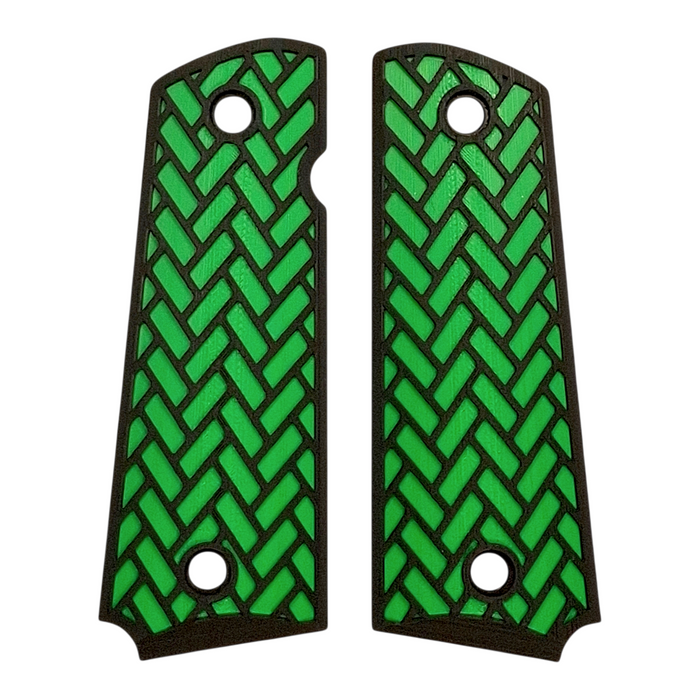 Green & Black Weave Printed 1911 Grips (Full Size)