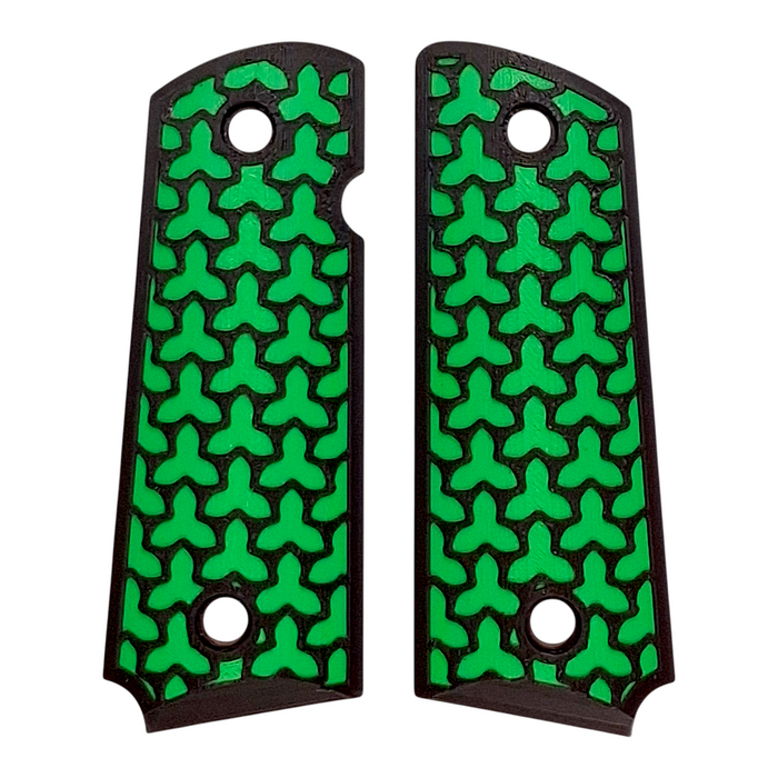 Green & Black Fusion Printed 1911 Grips (Compact)