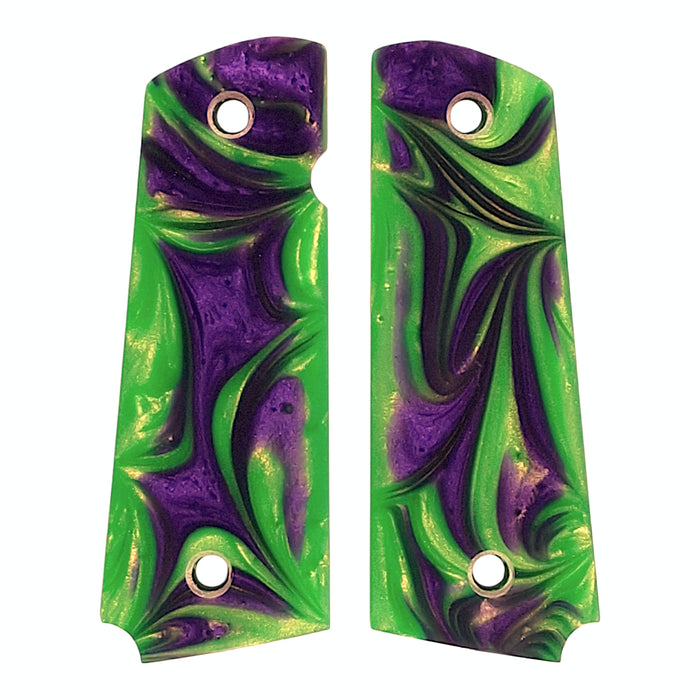 Green & Purple Pearl 1911 Grips (Full Size)