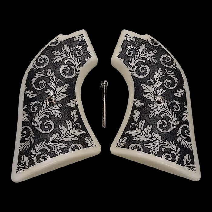 Faux Ivory Floral Scroll Heritage Rough Rider Grips