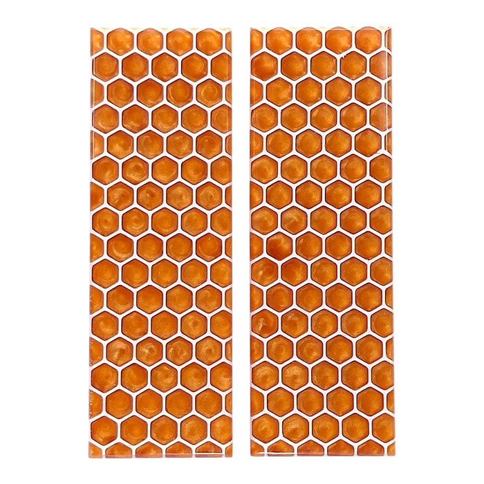 Orange & White Honeycomb Patterned Pearl Scale Sets