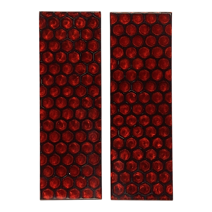 Red & Black Honeycomb Patterned Pearl Scale Sets