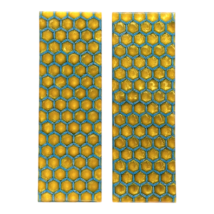 Gold & Blue Honeycomb Patterned Pearl Scale Sets