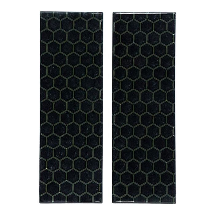 Black & OD Green Honeycomb Patterned Pearl Scale Sets