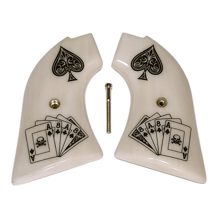 Faux Ivory Dead Man's Hand Heritage Rough Rider Grips