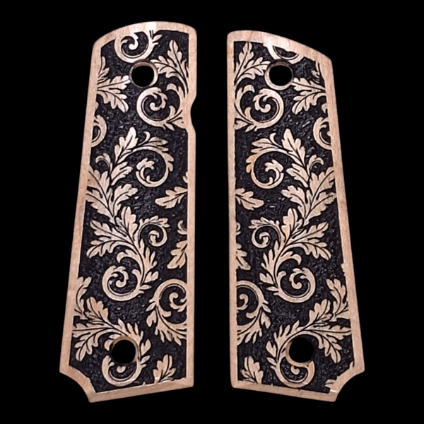 Maple Inked Floral Grips Compatible/Replacement for Browning 1911-22 1911-380