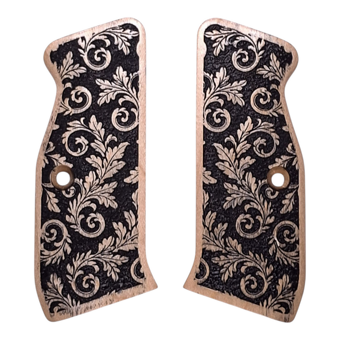Maple Inked Floral CZ-75 Grips