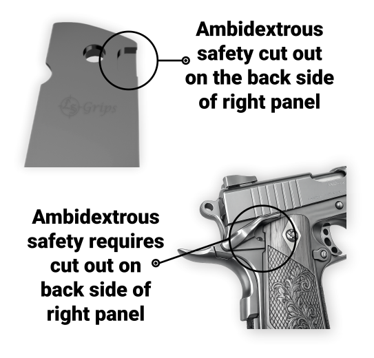 Red & Black Fusion Printed 1911 Grips (Compact)