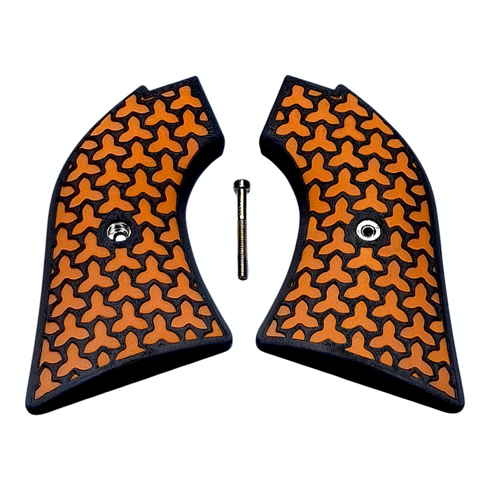Orange & Black Fusion Printed Heritage Rough Rider Grips