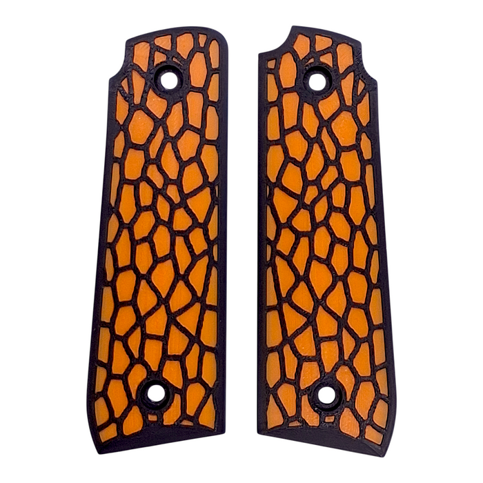 Orange & Black Reptile Printed Ruger Mark IV 22/45 Grips