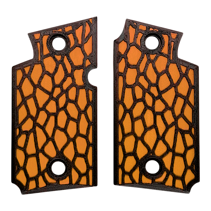 Orange & Black Reptile Printed Sig Sauer P938 Grips