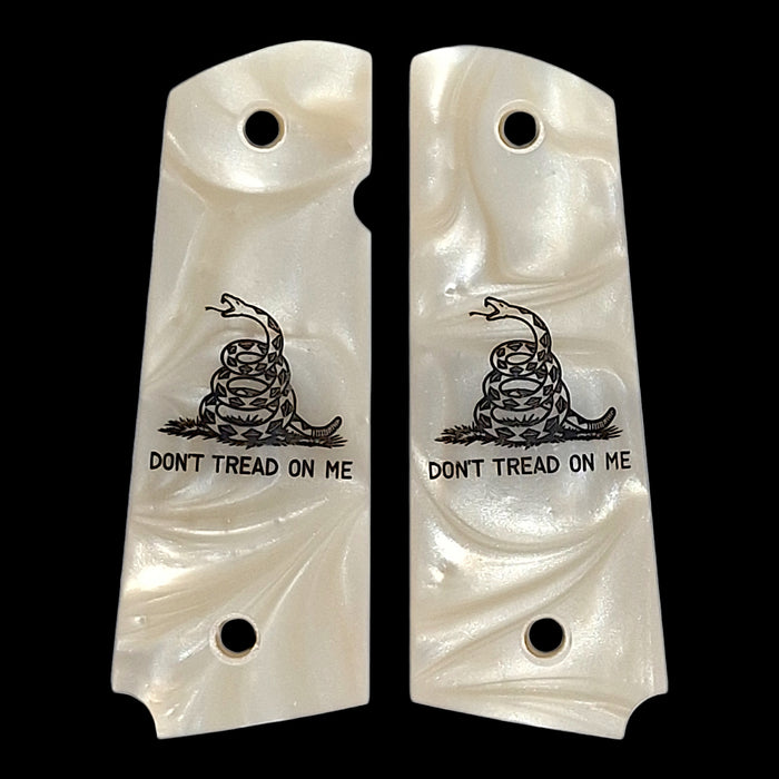 Pearl Don't Tread on Me 1911 Grips (Full Size)