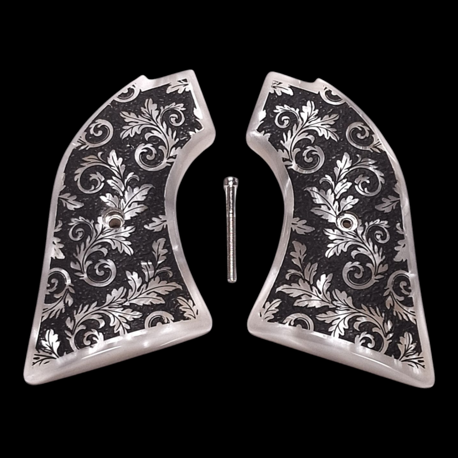Customize Heritage Rough Rider Pearl Floral Scroll Heritage Rough Rider Grips – LS Grips